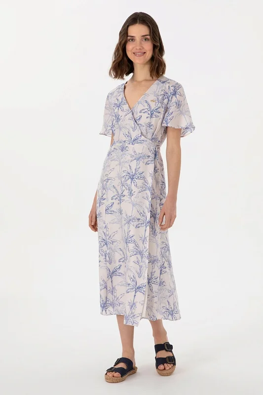 Платье миди из лиоцелла на запах с принтом - G082SZ0320SHANZE Платье жен. (VR036, 40)