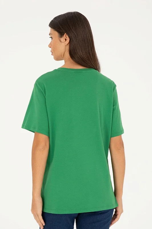 Футболка из хлопка с принтом свободная - G082SZ0110SEANIY24 Футболка жен. (VR054, 2XL)