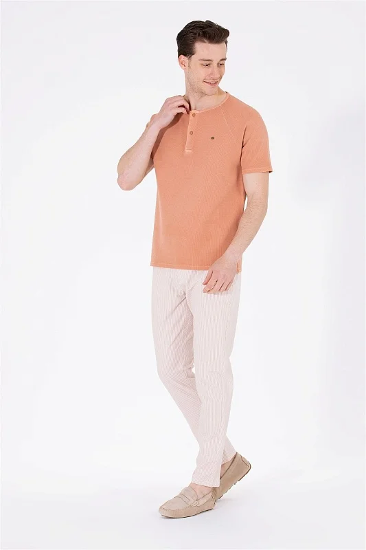 Футболка из хлопка с планкой на пуговицах - G081SZ0110FANO Футболка муж. (VR042, S)