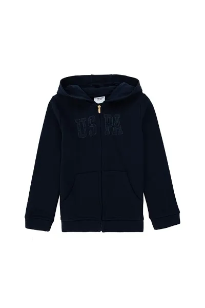 Толстовка на молнии с капюшоном для девочек - G084SZ0820RW01_SK024 Толстовка жен. детс. (VR033, 3_4)