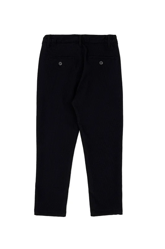 Брюки зауженные к низу из жатой ткани для мальчиков - G083SZ0780WAGOKIDS Брюки муж. детс. (VR046, 13_14)