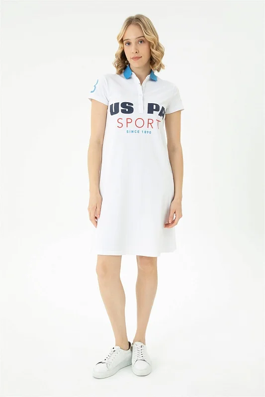 Платье-поло мини  из хлопка с принтом - G082SZ0750MILENA-T Платье жен. (VR013, XS)