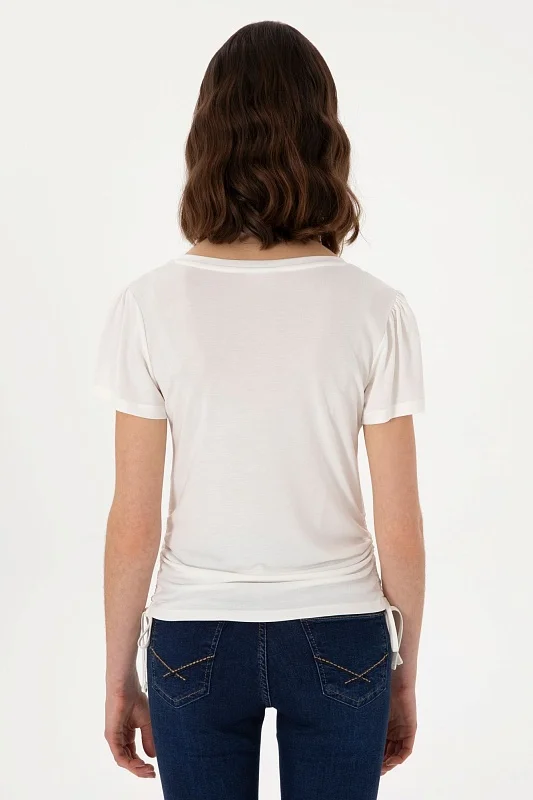 Футболка из модала с V-образным вырезом - G082SZ0110SUPRA Футболка жен. (VR071, XS)