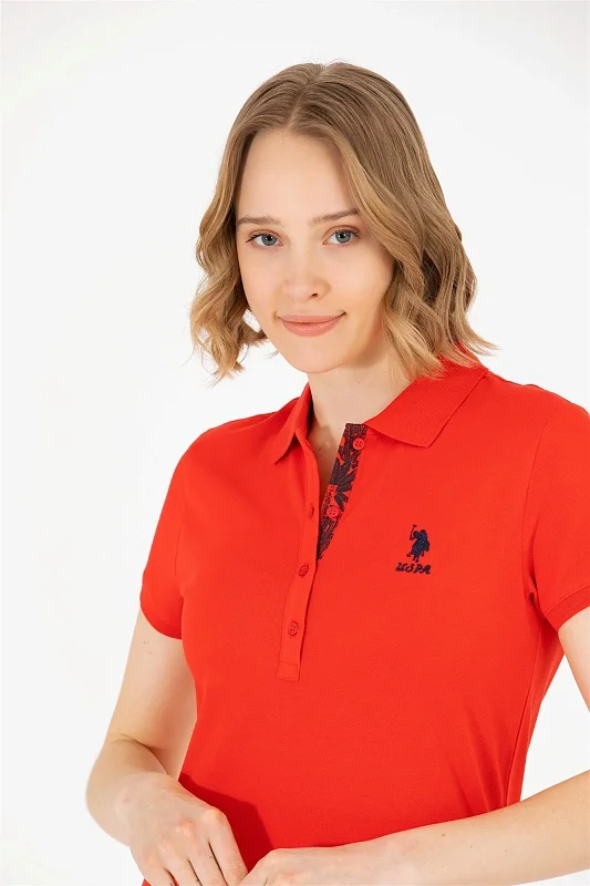 Футболка-поло из хлопка с принтом на планке - G082SZ0110TP0123 Футболка жен. (VR030, XS)