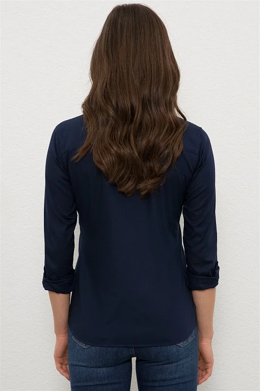 Рубашка из хлопка приталенная - G082SZ0040CRISCOLOR020K Сорочка жен. (VR033, 34)