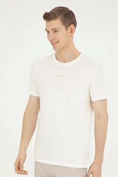 Футболка из хлопка с контрастной окантовкой - G081SZ0110HAZBA Футболка муж. (VR019, XL)