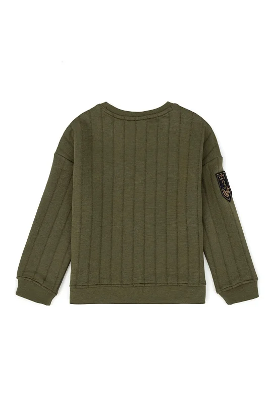 Свитшот из смесовой вискозы с нашивками для мальчиков - G083SZ0820KURESKIDS Толстовка муж. детс. (VR027, 9_10)