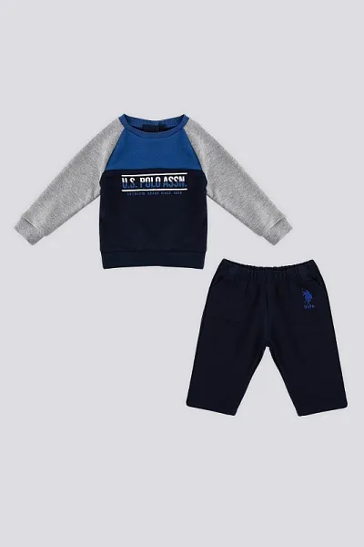 Спортивный костюм свитшот и брюки для мальчиков - G085SZ0HF0USB1482 Костюм дом.  (VR045, 6-9)