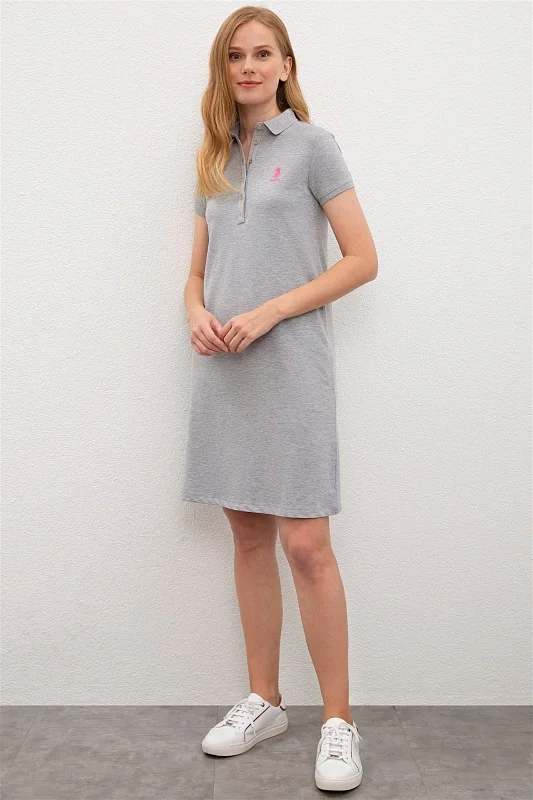 Платье-поло из хлопка свободное - G082GL0750GURLIN20-R Платье жен. (VR086, XS)