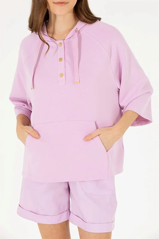 Худи с коротким рукавом - G082SZ0820MALTI Толстовка жен. (VR211, XL)