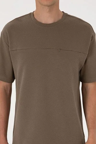 Футболка из хлопка с фактурной тканью - G081SZ0110FEZHA Футболка муж. (VR052, M)