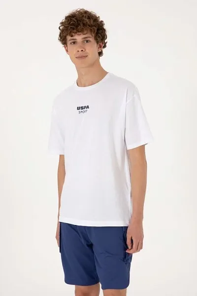 Футболка из хлопка с логотипом - G081SZ0110S_PURRY Футболка муж. (VR013, XL)