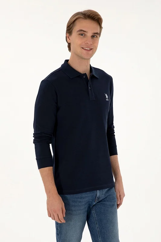 Поло с длинным рукавом из хлопка - G081SZ0820TP01SK025 Толстовка муж. (VR033, S)