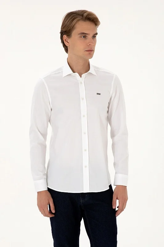 Рубашка из хлопка приталенная - G081SZ0040CEDROP025K Сорочка муж. (VR013, 3XL)