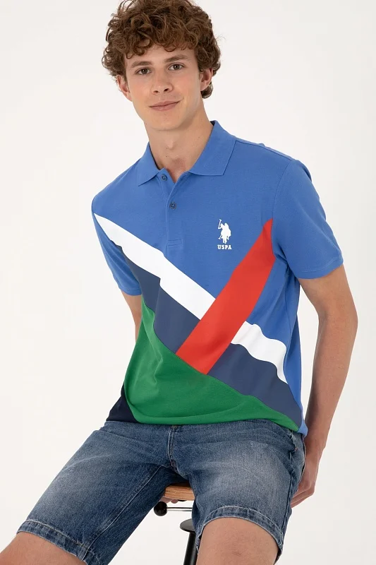 Футболка-поло из хлопка с принтом - G081SZ0110T_SELKA Футболка муж. (VR028, XL)