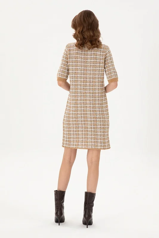 Платье мини твидовое - G082SZ0TE0HAZIL Платье жен. (VR015, XS)