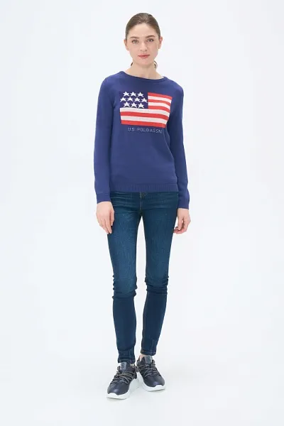 Джемпер из хлопка свободный - G082SZ0TK0REOM Кофта жен. (VR033, XS)