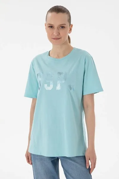 Футболка из хлопка с принтом - G082SZ0110SEANIY025 Футболка жен. (VR007, L)