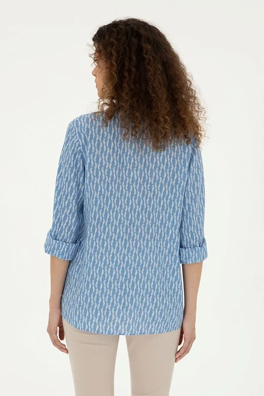 Рубашка из вискозы с узором прямая - G082SZ0040LAISE Сорочка жен. (VR032, 40)