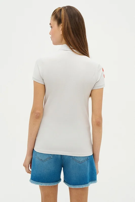 Футболка-поло из хлопка с принтом - G082SZ0110FESYA-R Футболка жен. (VR001, XS)