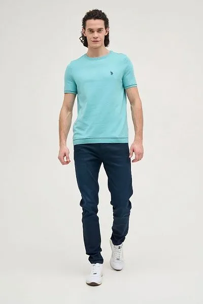Футболка из хлопка с контрастной окантовкой - G081SZ0TK0FORLA-R Кофта муж. (VR090, XS)