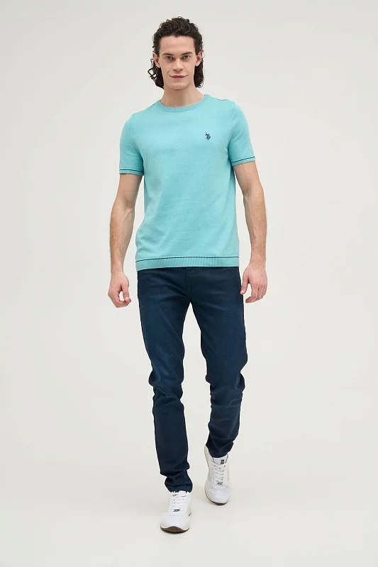 Футболка из хлопка с контрастной окантовкой - G081SZ0TK0FORLA-R Кофта муж. (VR090, XS)