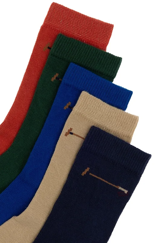 Носки хлопковые, 5 пар для мальчиков - A083SZ013P01SPACE_5SK24 Носки муж. детс. (VR033, 7X)