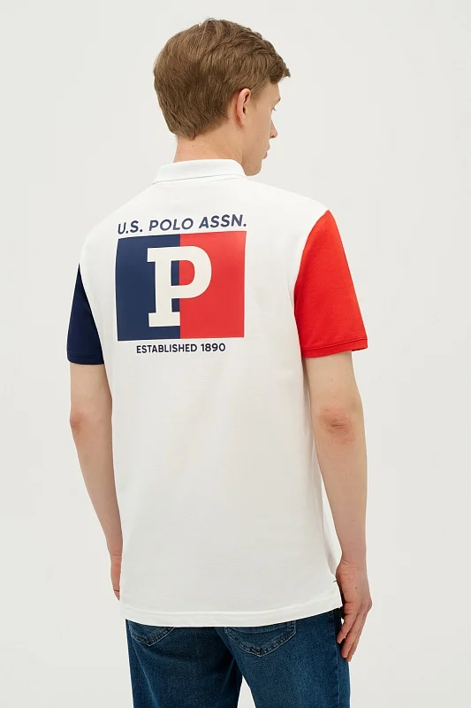 Футболка-поло из хлопка - G081SZ0110POLO_R Футболка муж. (VR013, XL)