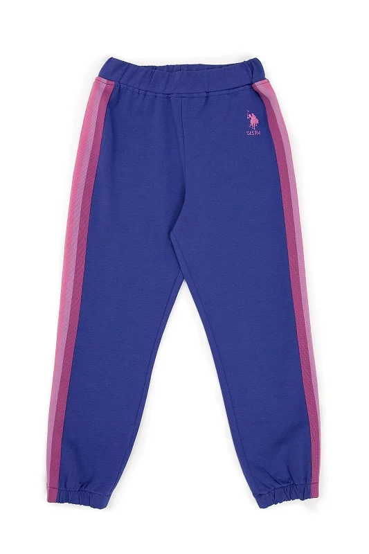 Спортивные брюки с лампасами для девочек - G084SZ0OP0NUNGELA Брюки спорт. жен. детс. (VR212, 3_4)