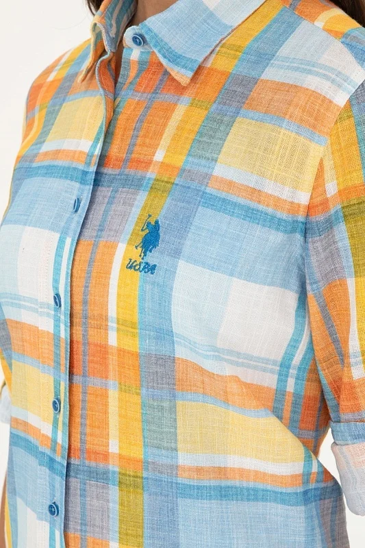 Рубашка в клетку свободная - G082SZ0040ORTIZKA Сорочка жен. (VR045, 36)