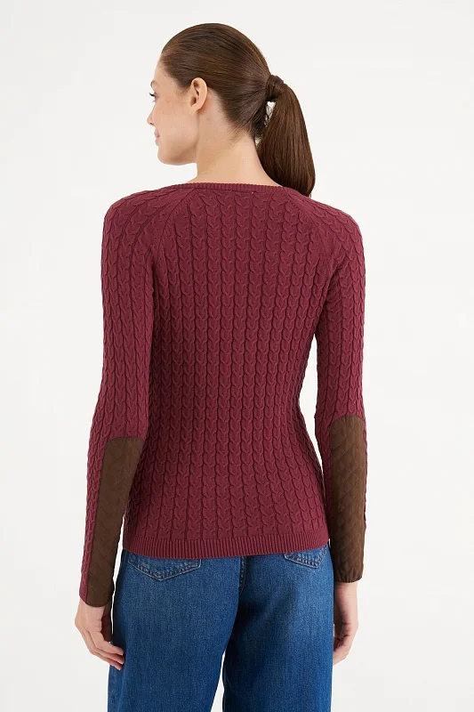 Джемпер из хлопка с косами - G082SZ0TK0ART_MERY Кофта жен. (VR177, XS)