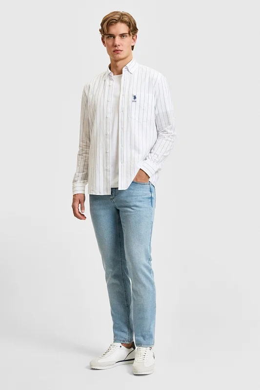 Рубашка из хлопка в полоску прямая - G081SZ0040KAMBA Сорочка муж. (VR003, 2XL)