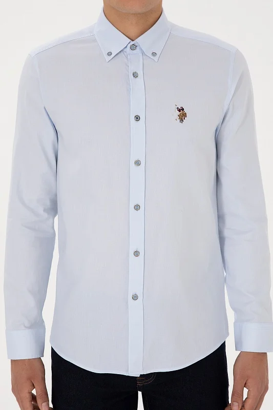 Рубашка из хлопка приталенная - G081SZ0040CEDCOLOR025K Сорочка муж. (VR003, M)