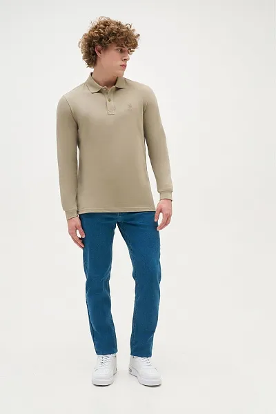 Поло с длинным рукавом из хлопка - G081GL0820GTP01SK024_R Толстовка муж. (VR183, S)