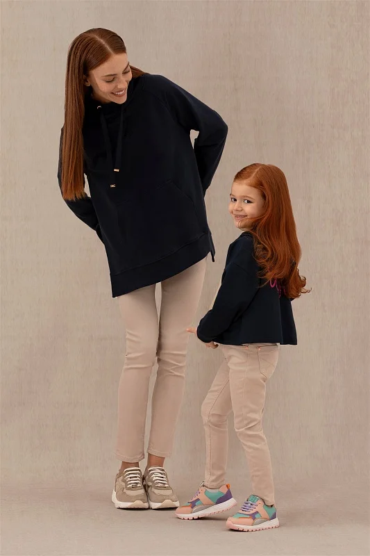 Худи с молнией на воротнике для девочек - G084SZ0820NEGRO-E Толстовка жен. детс. (VR033, 5_6)