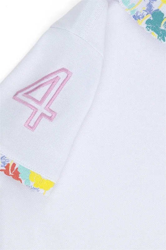 Футболка-поло с принтом на воротнике для девочек - G084SZ0110SD01-IY023 Футболка жен. детс. (VR013, 5_6)