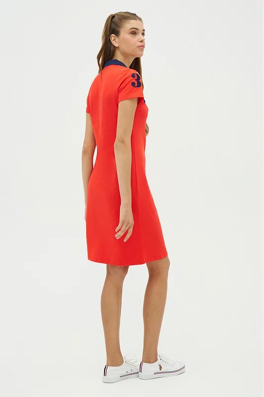 Платье-поло из хлопка приталенное - G082SZ0750R_MOYA Платье жен. (VR030, XS)