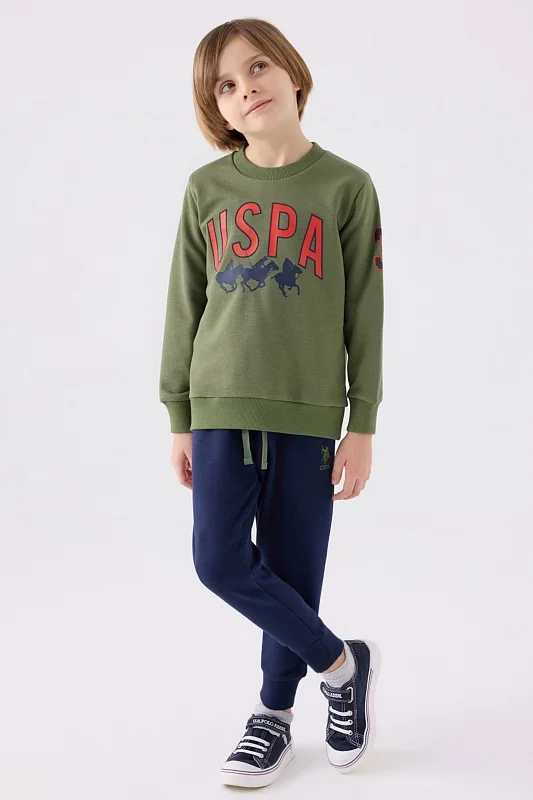 Свитшот и спортивные брюки для мальчиков - G083SZ0HF0US1908 Костюм дом. муж. детс. (VR027, 7_8)