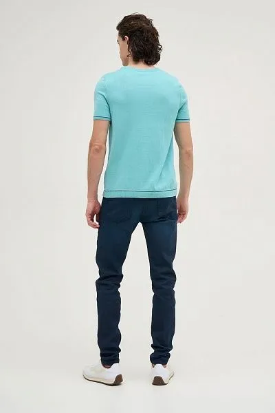 Футболка из хлопка с контрастной окантовкой - G081SZ0TK0FORLA-R Кофта муж. (VR090, XS)