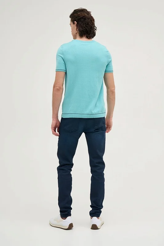Футболка из хлопка с контрастной окантовкой - G081SZ0TK0FORLA-R Кофта муж. (VR090, XS)