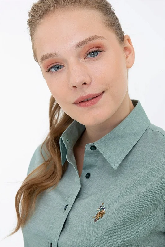 Рубашка из хлопка приталенная - G082SZ0040CRISCOLOR021K Сорочка жен. (VR079, 32)