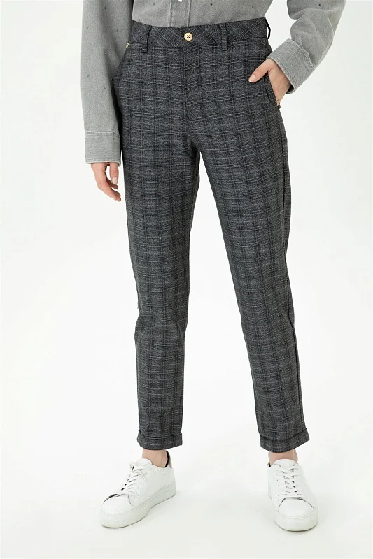 Брюки в клетку - G082SZ0780MARCEL Брюки жен. (VR024, 34)