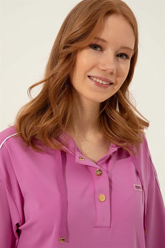 Худи с коротким рукавом - G082SZ0820FURPLE Толстовка жен. (VR037, XS)