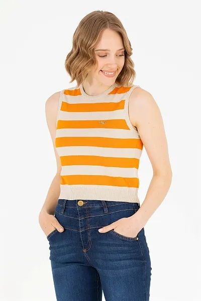 Топ трикотажный в полоску - G082SZ0TK0DORO Кофта жен. (VR051, XS)