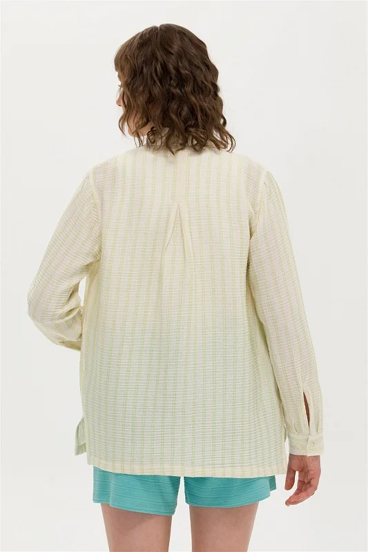 Рубашка из жатого хлопка свободная - G082SZ0040AKALIN Сорочка жен. (VR083, 40)
