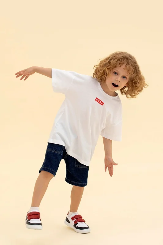 Футболка с принтом оверсайз для мальчиков - G083SZ0110KAMEDAKIDS Футболка муж. детс. (VR013, 5_6)