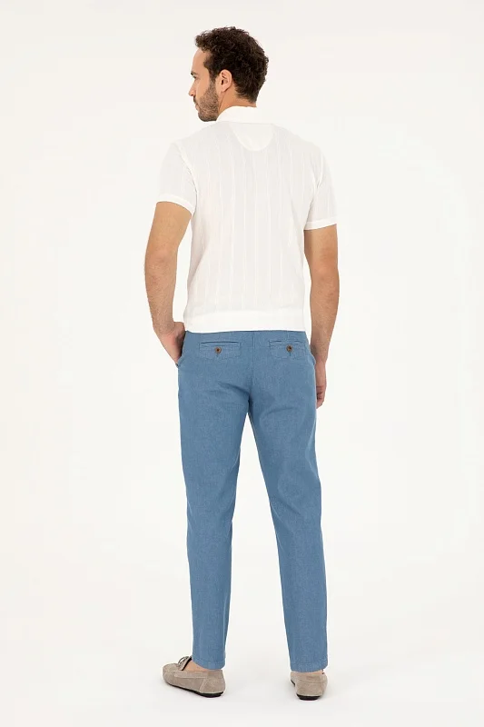 Джинсы летние на кулиске зауженные - G081SZ0800FOLDEN24Y_INDIGO Джинсы муж. (VR028, 29, 34)