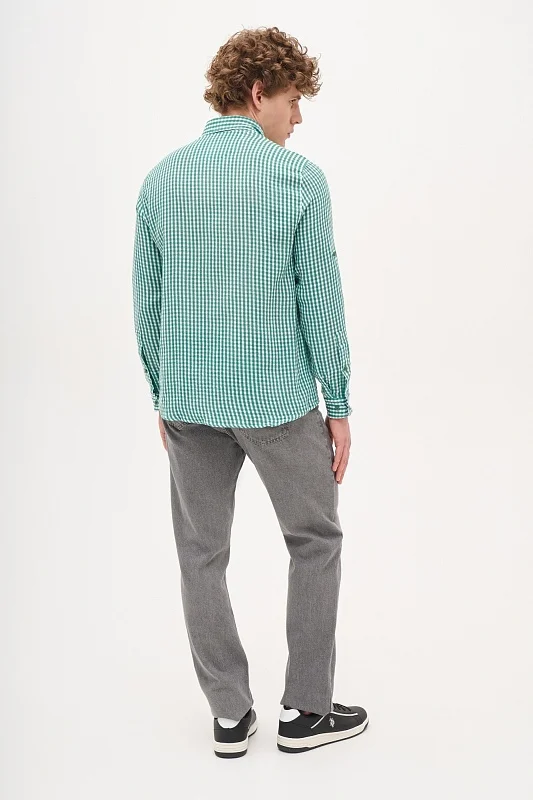 Рубашка из хлопка в клетку прямая - G081SZ0040LARCESMEN_R Сорочка муж. (VR054, XL)