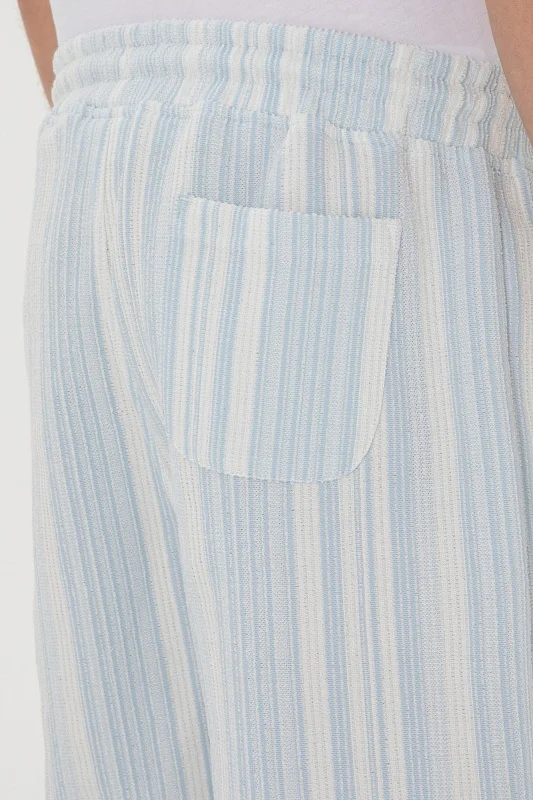 Бермуды махровые в полоску с кулиской - G081SZ0OS0BURINA Брюки спорт. муж. (VR003, L)