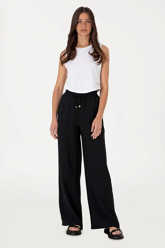 Брюки на кулиске широкие - G082SZ0780ECOLE Брюки жен. (VR046, 42)
